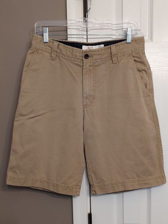 Izod Other - Izod Men’s Tan khaki Flat-Front Chino Shorts